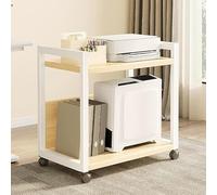 MJBDCVN Stampante industriale con supporto per stampante regolabile e rimovibile, torre per computer rotante, carrello CPU per fax scanner libro documenti di (dimensioni: 50,8 x 30,5 x 55,9 cm, colore