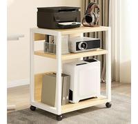 MJBDCVN Stampante industriale con supporto per stampante regolabile e rimovibile, torre per computer rotante, carrello CPU per fax scanner libro documenti di (dimensioni: 50,8 x 30,5 x 68,6 cm, colore