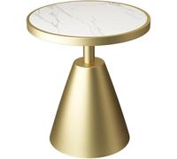 MJBDCVN Tavolino rotondo in ardesia con base in metallo per soggiorno o camera da letto (Colore: A)