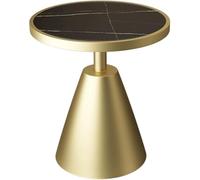 MJBDCVN Tavolino rotondo in ardesia con base in metallo per soggiorno o camera da letto (Colore: C)