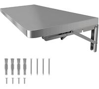 MJBDCVN Tavolo da parete in acciaio inox, scrivania ispessita, scaffale da cucina, lavanderia, design pieghevole, pannello pieghevole in acciaio inox di (dimensioni: 80 x 30 cm)