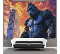 MJCZEGDCR King Kong 3D Arazzo Da Parete Poster Ornamento Arte Murale Tapestry Tessuto Parete Appeso Decorazione Per La Decorazione Della Casa 150cmx200cm