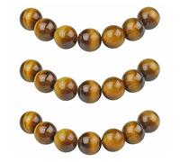MJDCB 30pezzi 12mm Occhio Tigre Giallo Sciolto Perline di Pietra Naturale per Creazione Braccialetti Collane e Gioielli Pietre Dure per Bigiotteria Fai Da Te Rotonde