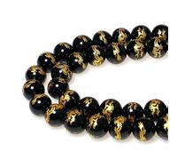 MJDCB 30pezzi 12mm Perline di Pietra Naturale Sciolto Drago Intagliato in Onice per Creazione Braccialetti Collane e Gioielli