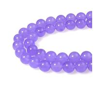 MJDCB 30pezzi 12mm Perline di Pietra Sciolto Giada Viola Lavanda per Creazione Braccialetti Collane e Gioielli