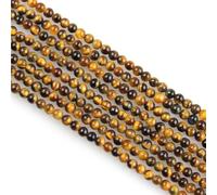 MJDCB 320 pezzi Perle di Pietra Naturale Piccola 2 mm Occhio Tigre Giallo Rotonda Sciolto Gemma Perline Distanziatore per Creazioni di Gioielli Braccialetti Collana Orecchini Accessori