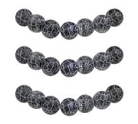 MJDCB 35 pezzi 10mm Agata Nero Crepa Sciolto Perline in Pietra Semipreziose Naturale per Creazione Braccialetti Collane e Gioielli Pietre Dure per Bigiotteria Fai Da Te Rotonde