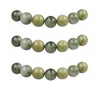 MJDCB 35pezzi 10mm Giada Verde Erba Sciolto Perline di Pietra Naturale per Creazione Braccialetti Collane e Gioielli Pietre Dure per Bigiotteria Fai Da Te Rotonde