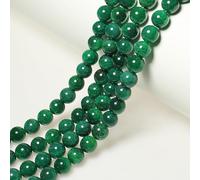 MJDCB 35pezzi 10mm Perline di Pietra Naturale Sciolto Agata Venatura Drago Verde per Creazione Braccialetti Collane e Gioielli