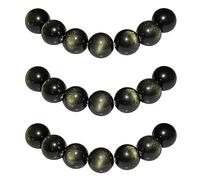 MJDCB 83pezzi 4mm Ossidiana Oro Sciolto Perline di Pietra Naturale per Creazione Braccialetti Collane e Gioielli Pietre Dure per Bigiotteria Fai Da Te Rotonde