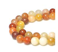 MJDCB 83pezzi 4mm Perline di Pietra Naturale Sciolto Giada Gialla Mista per Creazione Braccialetti Collane e Gioielli