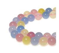 MJDCB 83pezzi 4mm Perline di Pietra Sciolto Giada Morganite Multicolore per Creazione Braccialetti Collane e Gioielli