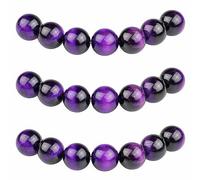 MJDCB 85 pezzi 4mm Occhio Tigre Viola Sciolto Perline in Pietra Semipreziose Naturale per Creazione Braccialetti Collane e Gioielli Pietre Dure per Bigiotteria Fai Da Te Rotonde