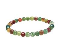 MJDCB Bracciale Pietre Agata Indiana Naturali, 6mm Perle Braccialetti Portafortuna