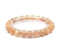 MJDCB Bracciale Pietre Del Sole Naturali, 8mm Perle Braccialetti Portafortuna