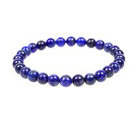 MJDCB Bracciale Pietre Lapislazzuli Naturali, 6mm Perle Braccialetti Portafortuna