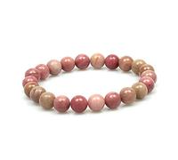 MJDCB Bracciale Pietre Rodocrosite Naturali, 8mm Perle Braccialetti Portafortuna