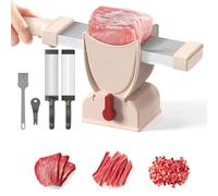 MJDHS affettatrice per Carne Fresca, Spessore Regolabile 2 o 4 mm, Taglia Carne e Verdura in Acciaio Inox Adatta per Carne cruda Fresca, Non Adatta per Carne congelata(Color:White)