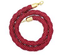 MJDHS Corda in velluto rosso, barriera in corda, corda per il controllo della folla adatta a colonne, cinema, aeroporti, musei e altro ancora (colori e dimensioni (Size:500cm/196.8inch/16.4ft,Color:A)