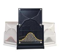 MJDHS Modello Di Esperimento Con Piastra Di Galton, Modello Dimostrativo Della Probabilità (Curva A Campana), Strumento Didattico Per Laboratori Di Fisica, Adatto A Insegnanti E St(Color:Curva dorata)