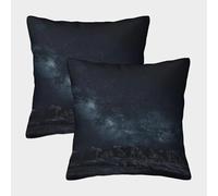 MJFCoin Nuit étoilée Housse De Coussin Ensemble De 2 Galassia Taie D'oreiller Décoratif Canapé Confort Et Douceur Garantis Housse De Coussin Pour Canapé 50x50cm