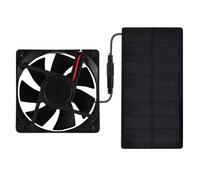 MJFVN Piccolo ventilatore di scarico solare Mini ventilatore di raffreddamento Ventilatore alimentato a energia solare for esterni, ripostiglio, cuccia for animali domestici, pollaio, cuccia for cani
