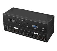 MJFVN Switch matrice HMI 4x4 4 ingressi 4 uscite 4K@30Hz Switcher con montaggio su rack e supporto convertitore splitter 4Kx2K@30HZ