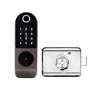 MJFVN Tuya impermeabile for esterni Smart Door Lock Garden Fingerprint Remote Digital IC Card Sblocca la serratura elettronica for casa(Standard NO APP)