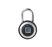 MJFVN USB Ricaricabile Porta Smart Lock Lucchetto for impronte digitali Sblocco rapido Metallo in lega di zinco Elevata identificazione Blocco sicurezza(P2Z-BLACK)
