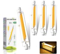 MJGFD Lampadine R7S LED 78mm Dimmerabile, Lampadina LED R7S 78mm 10W Equivalenti a 100W lampada Alogene, Bianco Freddo 6000K 1000LM, Nessun Sfarfallio, Illuminazione Fascio 360°, 4er Pack