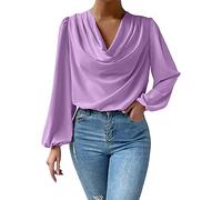 MJGkhiy Camicia Donna Elegante Curvy Cerimonia Maniche Lunghe Blusa Eleganti Estiva Button Down Top da Lavoro Camicette Floreale Maglia Abbigliamento Saldi Magliette