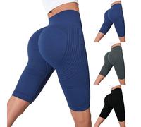 MJGkhiy Corti Leggins Anticellulite Donna Compressione 3D Sportivi Leggings Push Up Vita Alta Pantaloni Short per Anti Massa Grassa Pantacollant Fitness Sport, Palestra, Yoga