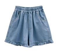 MJGkhiy Donna Jeans Shorts Curvy Pantaloncini Strappati Larghi Bermuda Corta Denim Hot Short Pantaloni Estivi Corti