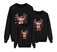MJGkhiy Felpe Natale Famiglia Felpa Natalizia Babbo Camicia Natalizio Renna Camicia Natalizi Felpe Famiglia Natale Coordinate Felpa Natalizia Famiglia Set Pullover Natalizio Magliette Uomo Donna