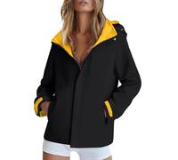 MJGkhiy Giacca Antipioggia Donna Trekking Giacca a Vento Pioggia Antivento Giacche Impermeabili Con Cappuccio Sportivo Leggera Trench Taglie Forti Viaggio Softshell Campeggio Giubbotto Corsa