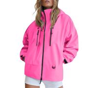 MJGkhiy Giacca Impermeabile Donna Antivento Giacche Impermeabili Leggera Giacca a Vento Pioggia Con Cappuccio Sportivo Trekking Trench Antipioggia Taglie Forti Giubbotto Corsa Softshell Campeggio