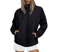 MJGkhiy Giacca Impermeabile Donna Antivento Leggera Giacca a Vento Pioggia Sportivo con Cappuccio Trekking Trench Impermeabili Giubbotto Ragazza Antipioggia Mantella Corsa Outdoor Campeggio Viaggio