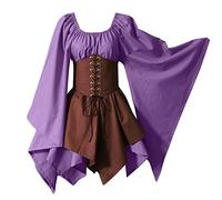 MJGkhiy Halloween Abito Da Donna Strega Vintage Vestiti Da Vampiro Carnevale Costume Da Strega Horror Diavolo Costumi Di Halloween Cosplay Vestito Da Steampunk Festa Medievale