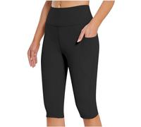MJGkhiy Leggins 3/4 Sportivi Donna Push Up Palestra Capri Pantaloni Tuta Jogging Corti Pantaloncini Yoga Pantaloni al Ginocchio Offerta Corsa Abbigliamento Pilates Pinocchietto Sportivo Fitness