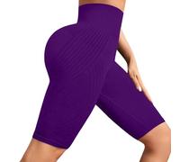 MJGkhiy Leggins Corti Sportivi Donna a Compressione 3D per Anti Massa Grassa, Push Up Vita Alta, Short Pantaloni Palestra Dimagranti Anticellulite Pantacollant Fitness Leggings per Palestra, Yoga