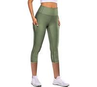 MJGkhiy Leggins Sportivi Donna 3/4 Push Up Morbida Microfibra Contenitiva Leggings Booty Elastici Leggings Senza Cuciture Yoga Pantaloni Leggins Estivi Donna Palestra
