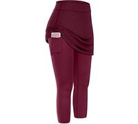 MJGkhiy Leggins Sportivi Donna 3/4 Vita Alta Controllo della Pancia Opaco Leggings Seamless Calzamaglie per Fitness Running Yoga Leggings Capri Leggins Push Up Palestra