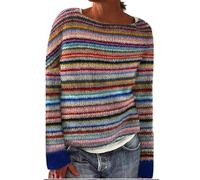MJGkhiy Maglione Donna Natale Invernale Lana Elegante Girocollo Maglioncino Curvy Moda Floreale Maglioni Natalizio Comodo Manica Lunga Maglie Invernali Caldo Sweater Casual Jumpers Pullover