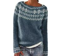 MJGkhiy Maglione Donna Natalizio Lana Invernale Elegante Girocollo Maglie Invernali Comodo Floreale Maglioni Caldo Manica Lunga Maglioncino Curvy Maglia Moda Jumpers Casual Pullover Sweater