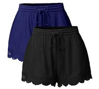 MJGkhiy Pantaloncini Donna Curvy Estivi Pantaloncini da Yoga Corsa Allenamento Elastico in Vita Bermuda Spiaggia Lino Shorts Shorts Donna Eleganti Vita Alta Pantaloncini Donna Mare Curvy