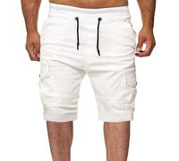 MJGkhiy Pantaloncini Uomo Cargo Estivi Pantaloncini da Lavoro con Tasche Laterali Coulisse Vita Elasticizzato Pantaloni Corti Cargo Shorts Sportivi Leggero Bermuda Cargo Taglie Comode 2024