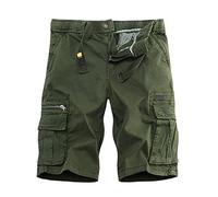 MJGkhiy Pantaloncini Uomo Cargo Offerta Oversize Pantaloni Lavoro Casual Corti Larghi Pantaloncini Tattici Hiking Pantaloni Corti Lavoro Pantaloncino con Elastico Bermuda Uomo Cargo Taglie Comode
