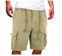 MJGkhiy Pantaloni Corti Uomo Cargo Eleganti Pantaloncini Tattici con Multi-Tasca Estivi Pantaloni Corti Lavoro Sportivi Bermuda Cargo Uomo Militari Baggy Pantalone Corto