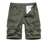MJGkhiy Pantaloni Corti Uomo Estivi Eleganti Vintage Cotone Cargo Shorts Slim Fit Cargo Pantaloncini Multi-Tasca Estate Pantaloni Corti Estivo con Tasche Laterali Shorts Bermuda Uomo Cotone Leggero
