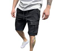 MJGkhiy Pantaloni Uomo Corti Cargo Eleganti Cargo Shorts con Multi-Tasca Casual Pantaloni da Lavoro Corti Hiking Bermuda Cargo Uomo Militari Taglie Forti Pantaloncini Tattici